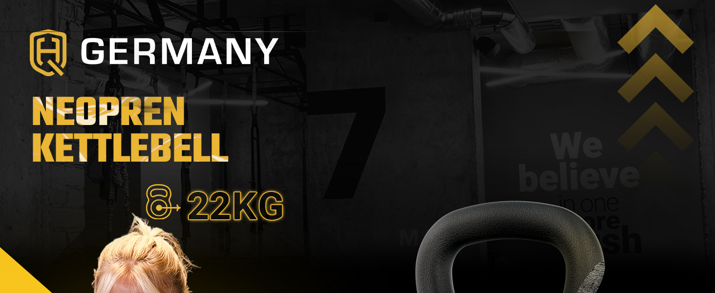 Гантель з неопрену HQ Germany® | Повний чавун | 2-32 кг | Стартові набори | Допуск по вазі ±2,0% (22 кг)