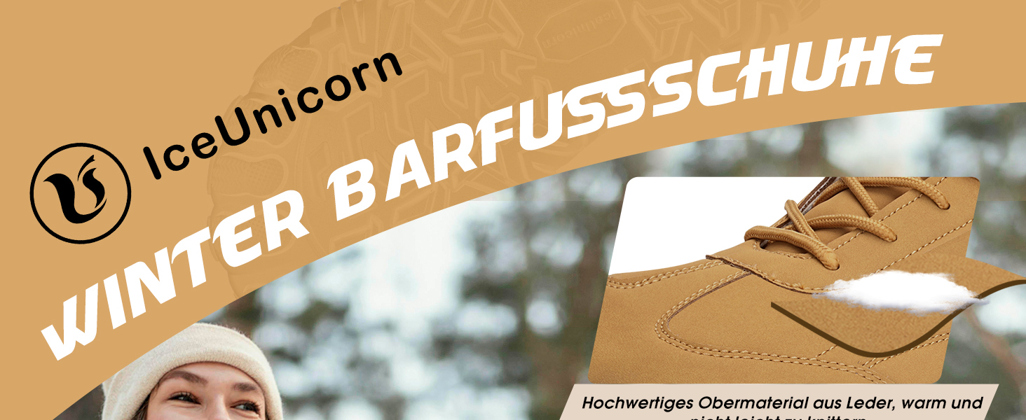 Зимові черевики IceUnicorn: теплі, з підкладкою, шкіряні, чорні (40 EU) для жінок та чоловіків