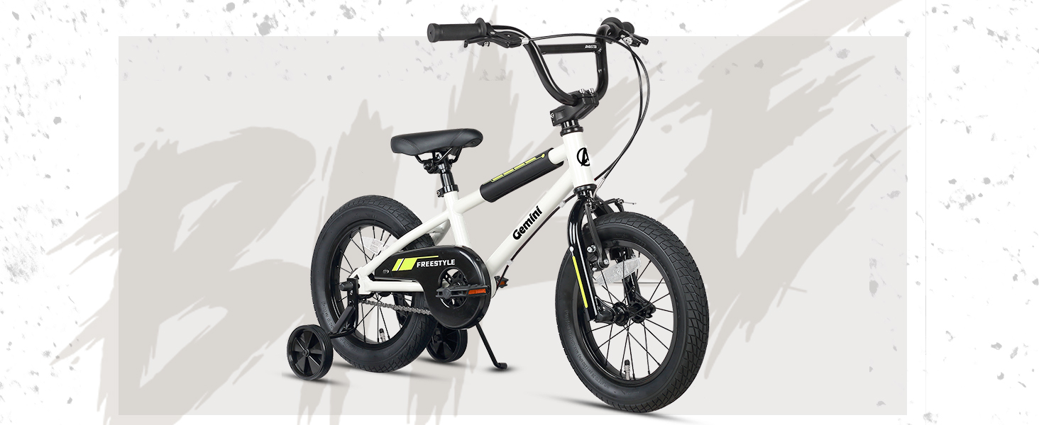 Дитяче велосипед BMX AVASTA 12/14/16 дюймів з додатковими колесами та підставкою для дітей 1-8 років, різні кольори, армійний зелений 16 дюймів