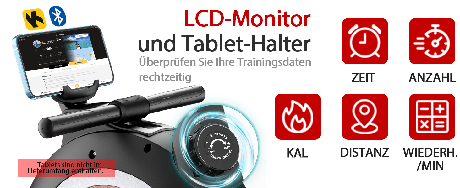Веномкер тренажер для греблі, магнітний, для дому, 16 рівнів опору, 160 кг, з'єднання з APP, чорний