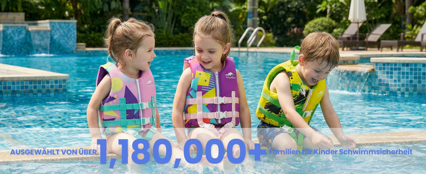 Дитячий рятувальний жилет Gogokids Float Jacket для плавання (2-9 років, 15-35 кг, червоний, розмір M)