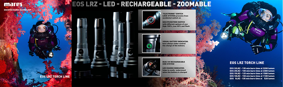 Ліхтар підводний Mares EOS 15LRZ, 1580 люменів, алюміній