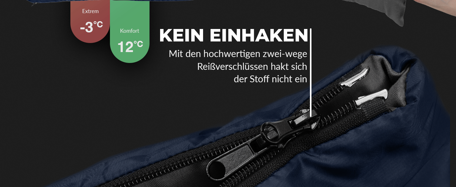 Спальний мішок для кемпінгу з капюшоном до -3°C з подушкою - зимовий та літній спальний мішок 3-4 сезони (75 x 220 см) - туристичний спальний мішок для жінок та чоловіків (теплий) Зелений (Блакитний, 280GSM, з капюшоном)