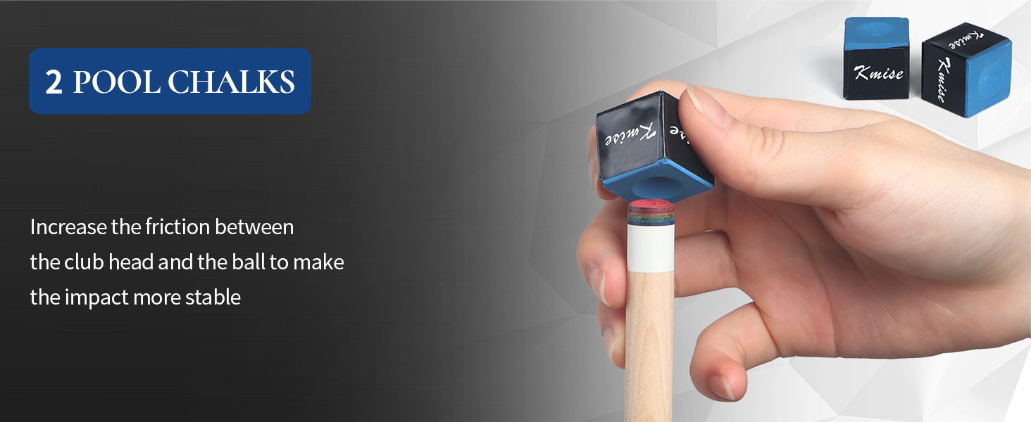 Білий більярдний кий Kmise Professional Pool Cue - 19/20/21 oz з канадського клена, з карбоновою телескопічною насадкою, для дорослих (595г)