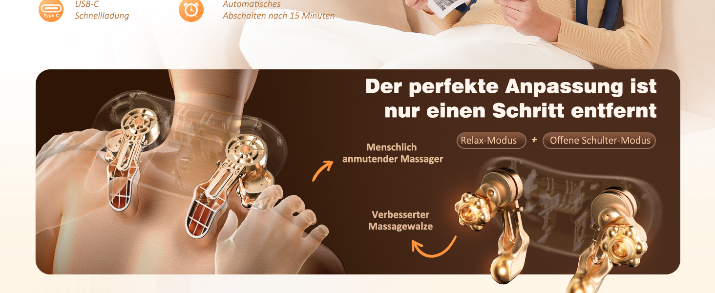 Бездротовий масажер для шиї та плечей KNQZE 4D Shiatsu з інфрачервоним підігрівом (графен), глибокий розминаючий масаж спини, синій