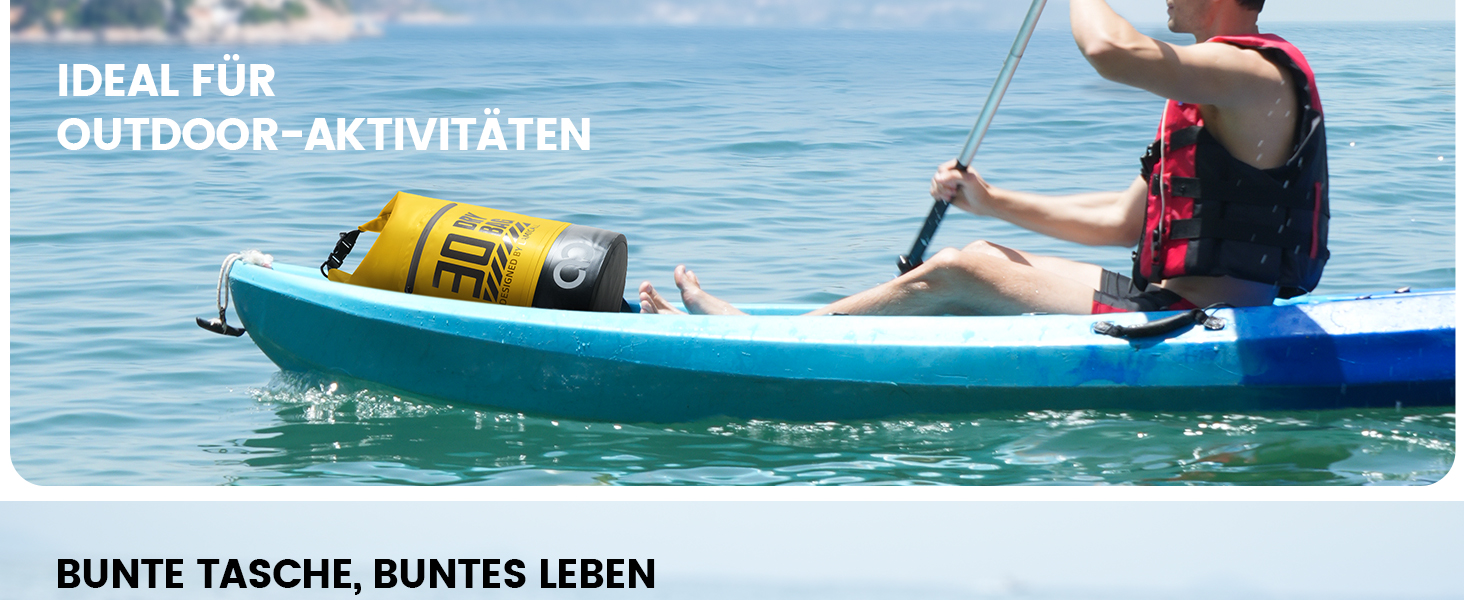 Водонепроникний рюкзак-сумка Lamicall Dry Bag 5/10/20/30/40L - міцний, стійкий до подряпин, для водного спорту, пляжу, подорожей