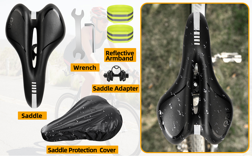 Зручний чоловічий велосипедний сідло з гелевою накладкою, ергономічне спортивне сідло для гірських велосипедів, підходить для чоловіків та жінок
