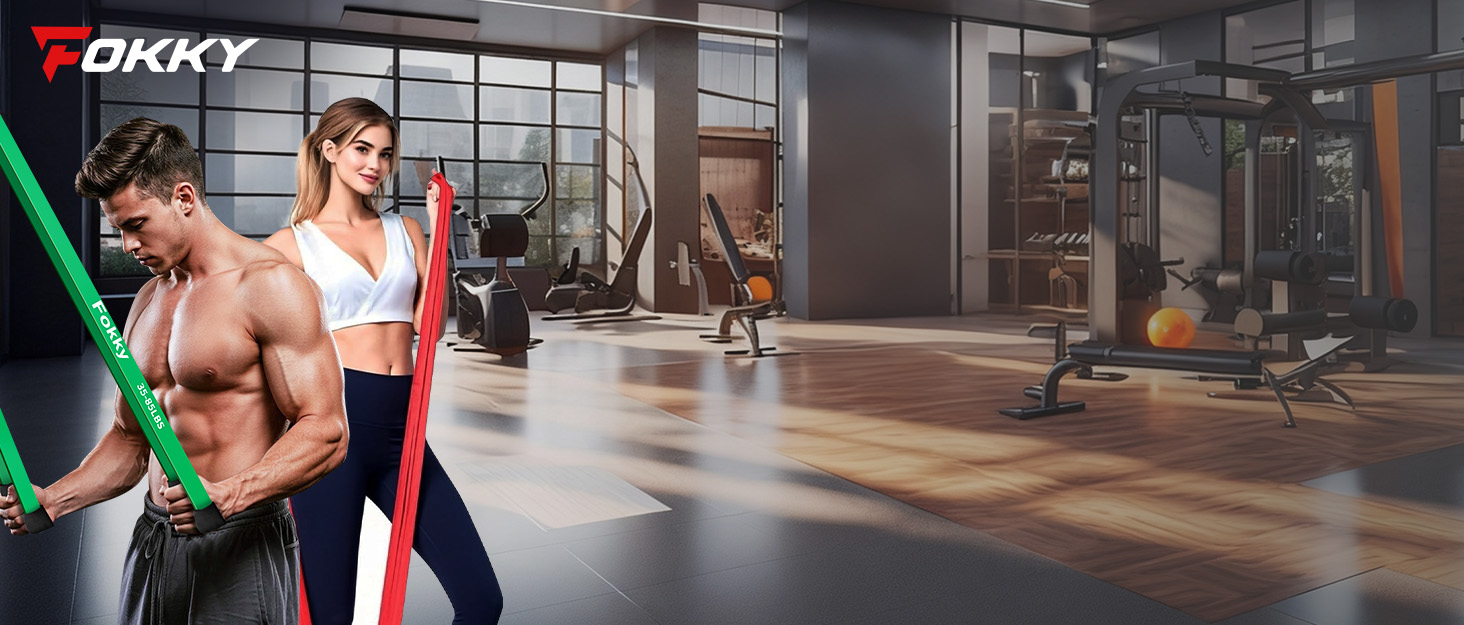 Набір еластичних стрічок Fokky для фітнесу, 4 рівні, з дверним кріпленням та захисними подушечками, для силових тренувань, чорний, фіолетовий, зелений, помаранчевий