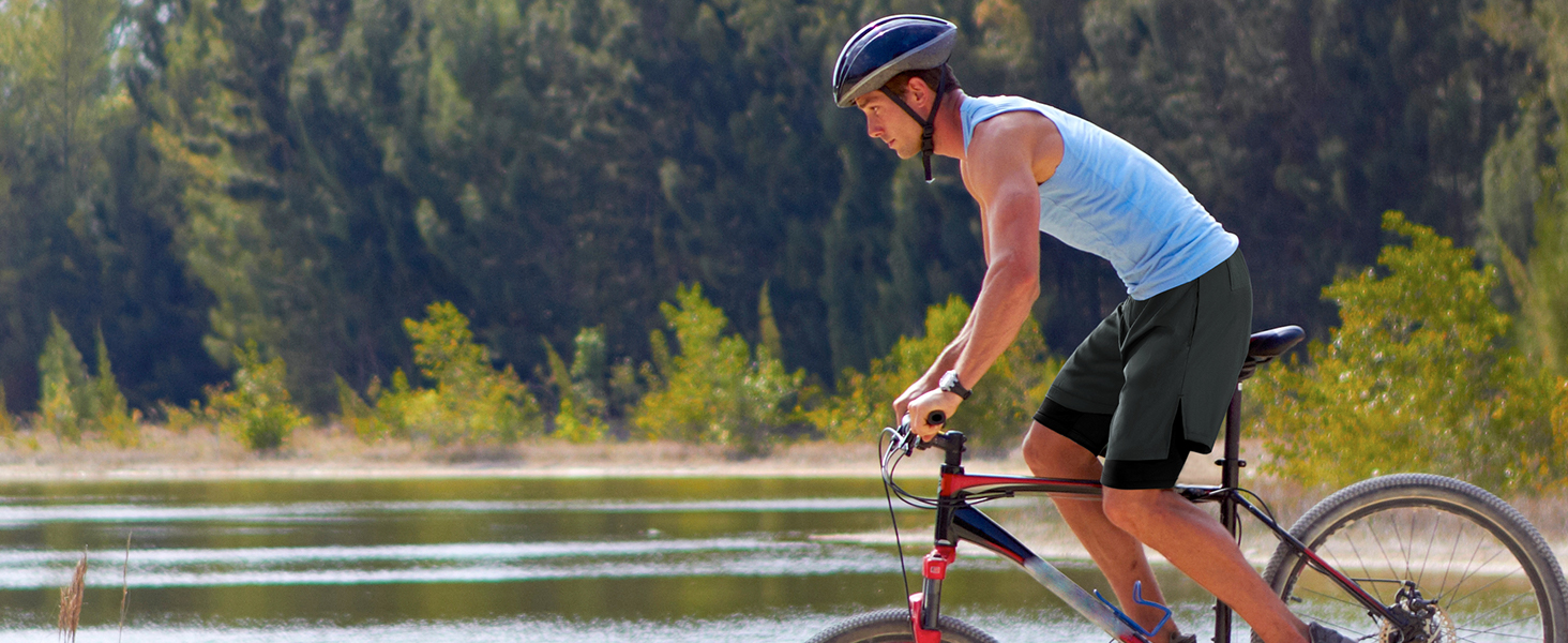 Шорти чоловічі Niksa 2er Pack 2-в-1: спортивні, швидковисихаючі, дихаючі, з кишенею для телефону (XL, сірий)