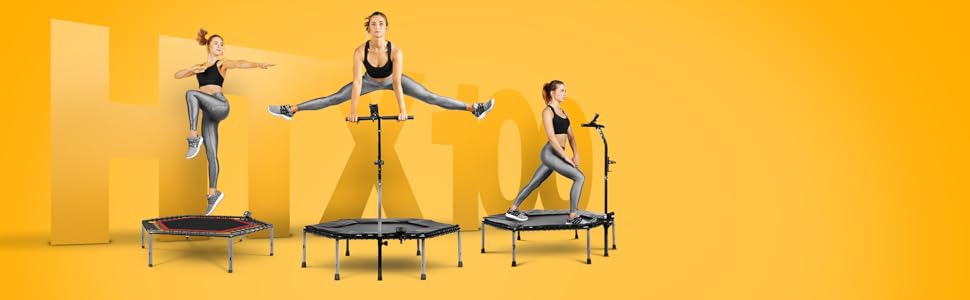 Трамплін Sportstech HTX100, складний | Німецька якість | Фітнес-трамплін з ручкою | Для дітей та дорослих | ТУВ/GS, лічильник стрибків, APP HTX100 -05