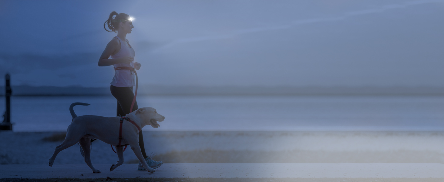 LED налобний ліхтар з акумулятором, надпотужний промінь 230°, регульований фокус, 30 годин роботи, 7 режимів з датчиком руху, водонепроникний, легкий, для бігу, кемпінгу, риболовлі (2 шт.)