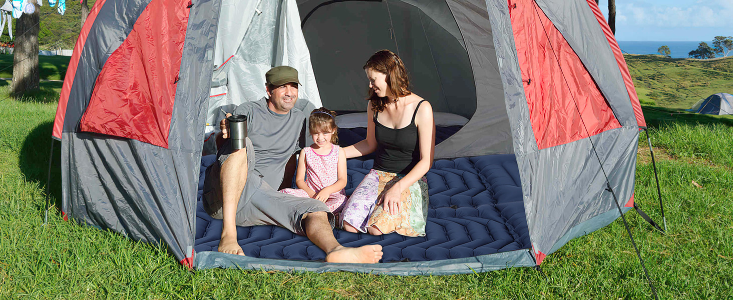 Килимок для кемпінгу Hausprofi Isomatte: ультралегкий надувний матрац з насосом та подушкою для відпочинку на природі