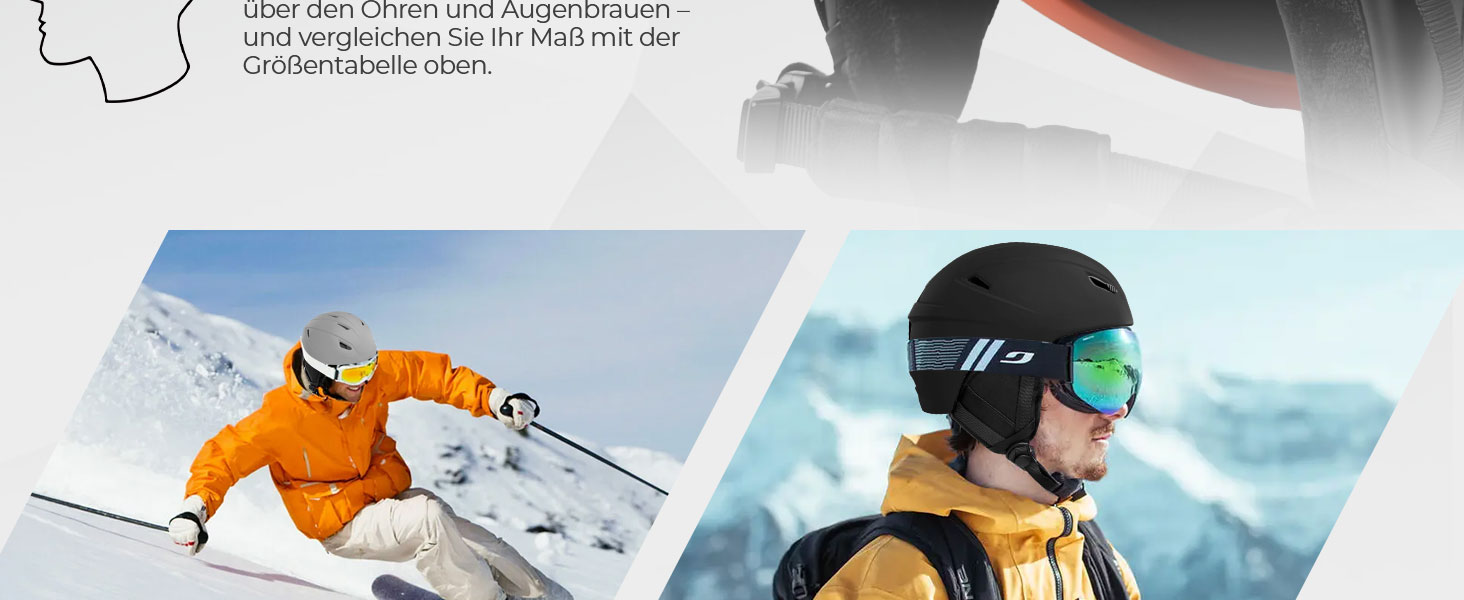 Шолом гірськолижний чоловічий, сірий, з вентиляцією, полікарбонат, захист від ударів, унісекс, розмір L