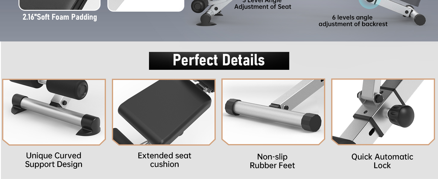 Регульована лава для тренувань Leikefitness, складана тренувальна лава з автоматичним блокуванням для нахилу, вертикального положення та комплексних вправ