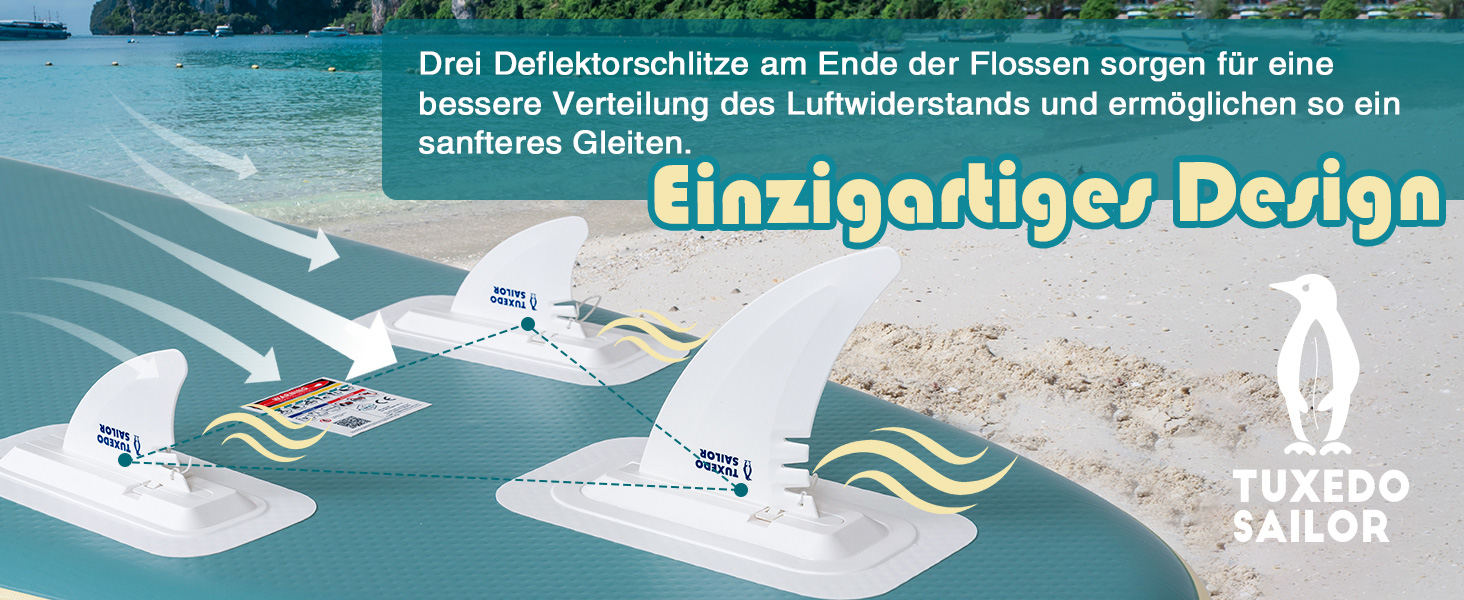 Надувний SUP-борд Tuxedo Sailor Stand Up Paddle Board з аксесуарами, для дорослих та підлітків, блакитний та жовтий