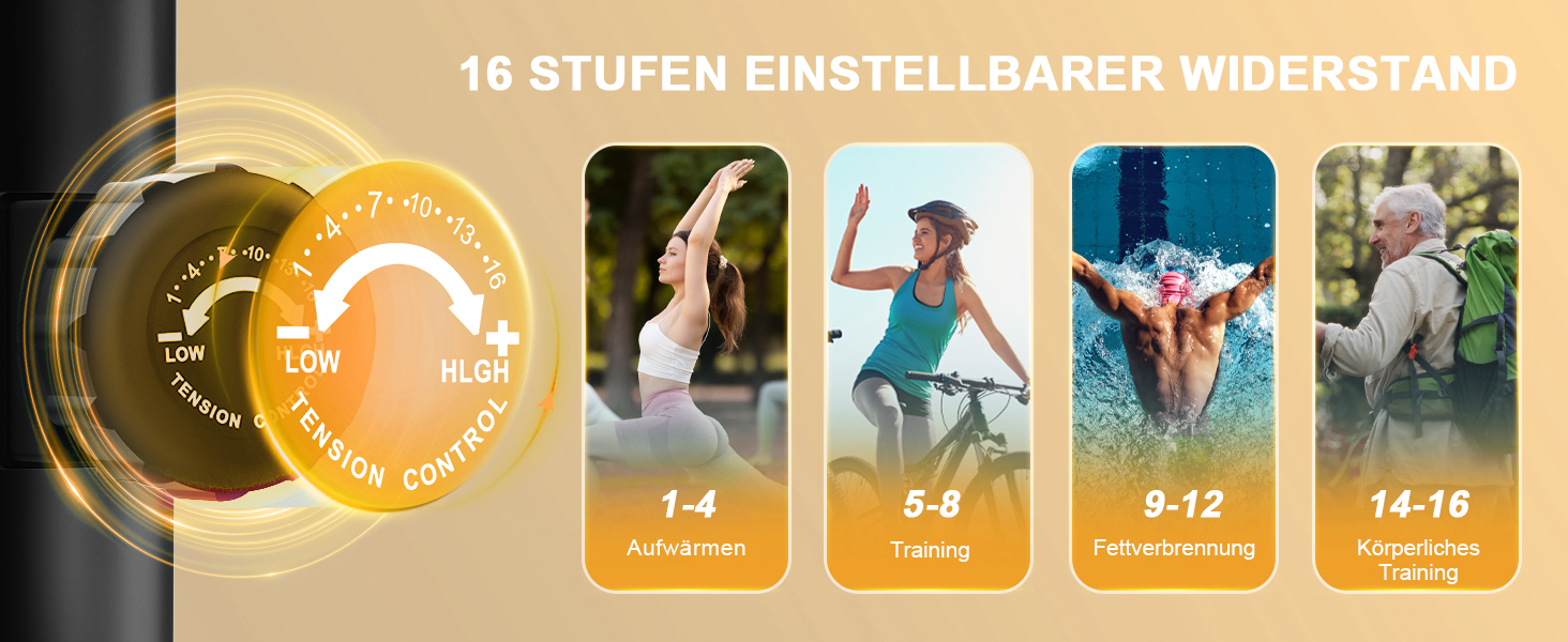 Еліптичний тренажер Crosstrainer 3-в-1 для дому з LCD-монітором та регулюванням навантаження до 287 кг (Оранжевий + Чорний)