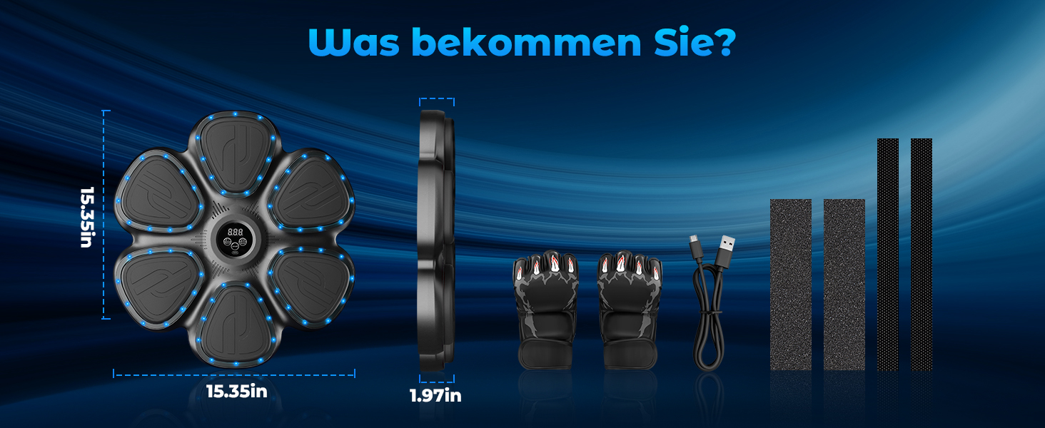 Музична боксерська машина Smart Music Boxing Machine - для дорослих та дітей, Bluetooth, 12 швидкостей, з підрахунком ударів