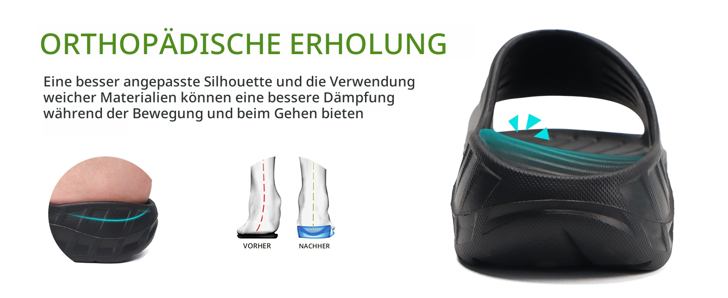Чоловічі сандалі KuaiLu ортопедичні для підтримки склепіння стопи, червоно-чорні, 40 EU - літні пляжні шльопанці