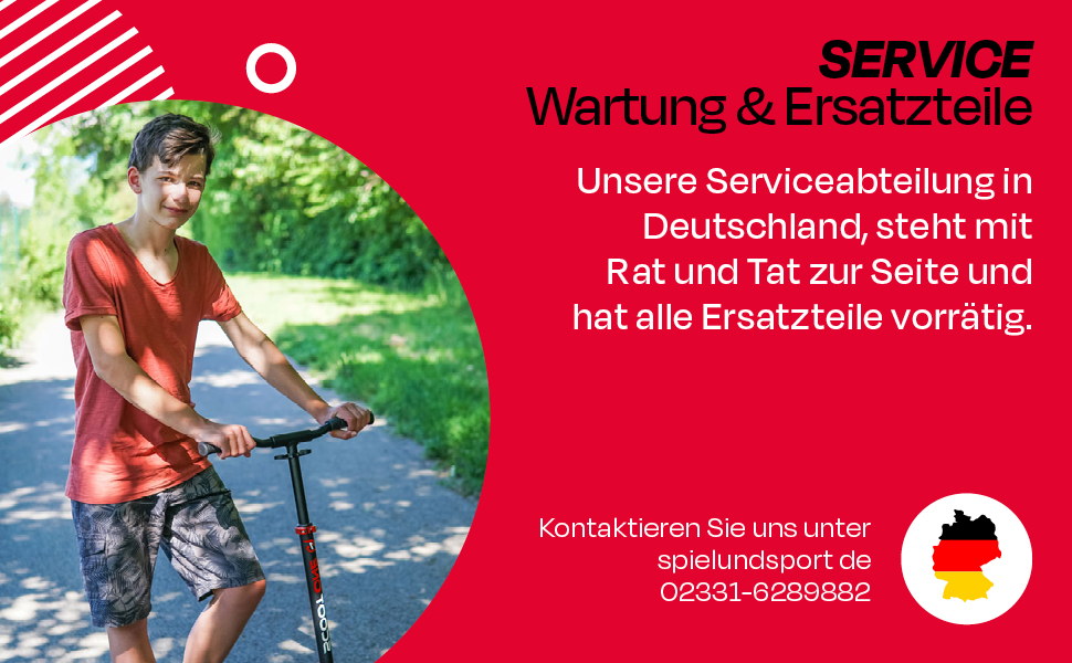 Алюмінієвий самокат S1 / S2 – регульований по висоті, ABEC 7 (червоний, Scooter S 1 Pro)