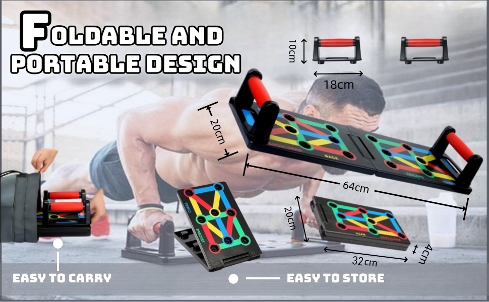 Баланс-дошка для віджимань 12 в 1, багатофункціональний тренажер для дому Push Up Board для чоловіків та жінок