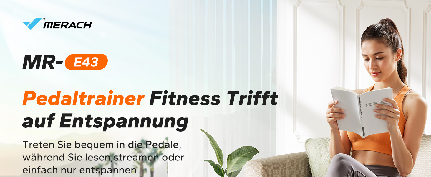 MERACH Педалетраннер для дому: міні-тренажер для літніх людей, тихий та з неслизькою поверхнею, з LCD-дисплеєм, 8 рівнів магнітного опору, переможець тесту 2025, велотренажер для столу в офіс