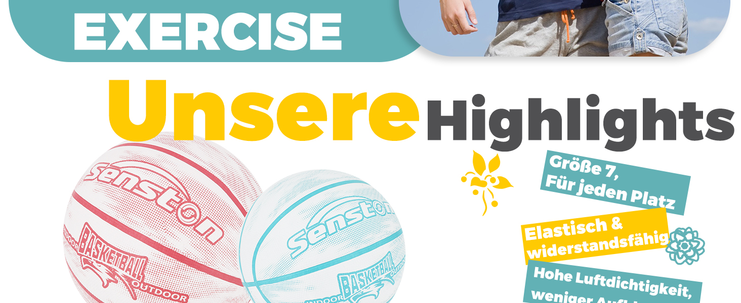 Баскетбольний м'яч Senston, розмір 7, фіолетовий. З набором для накачування. Антиковзаюча поверхня, відмінне зчеплення. Для гри на вулиці.