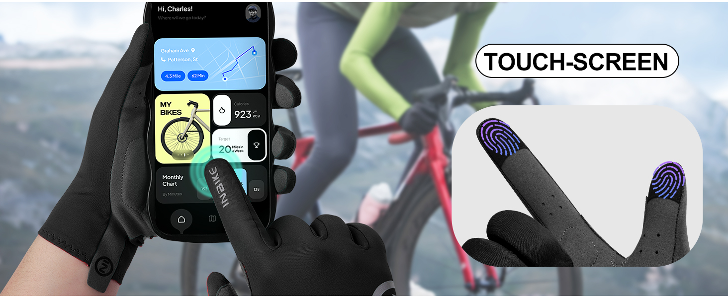 Велосипедні рукавички INBIKE для чоловіків та жінок, літні, дихаючі, MTB, довгі пальці, світловідбиваючі, антиковзні, чорні