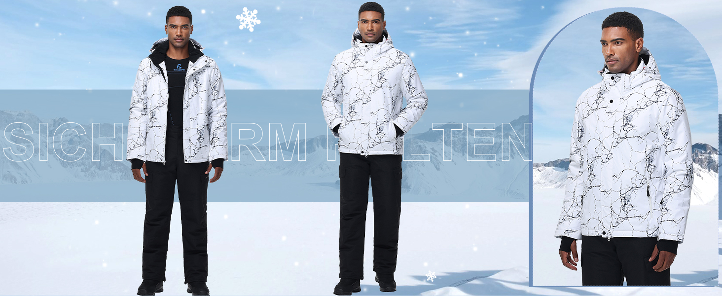 Чоловічий зимовий костюм для сноубордингу та катання на лижах, водонепроникний та вітронепроникний, теплий, для туризму та альпінізму, розмір M, колір чорний