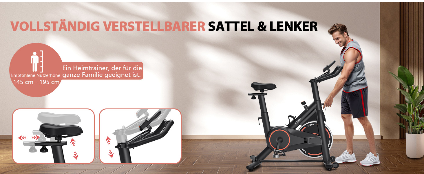 Велотренажер для дому з LCD-монітором, тихий ергометр spinning bike, фітнес-велосипед до 160 кг, для кардіотренувань