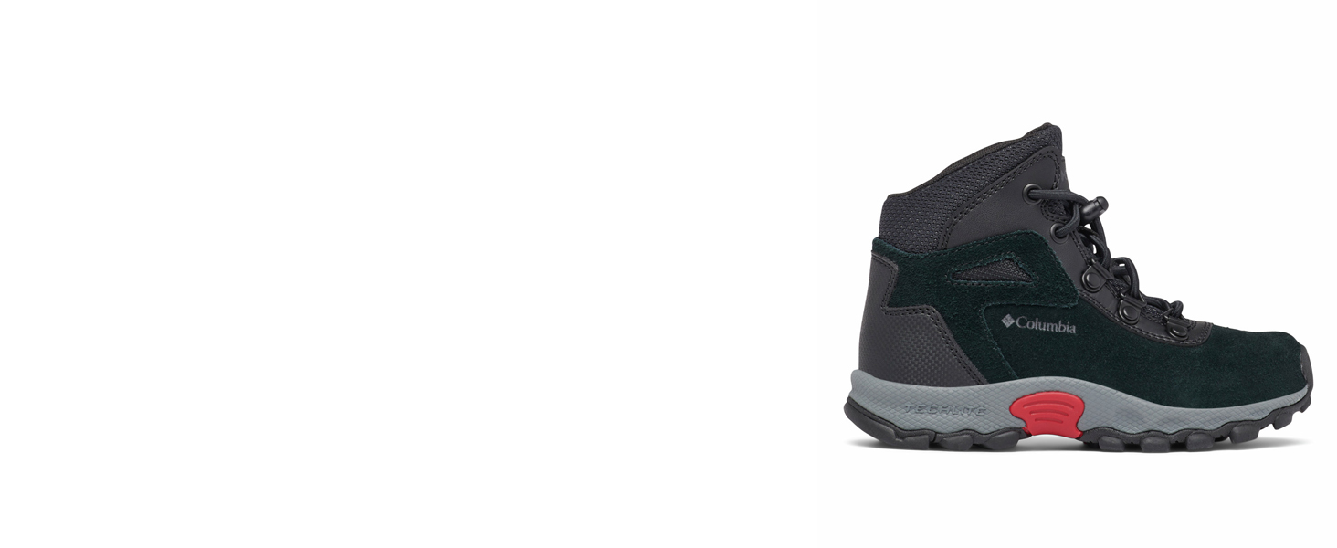 Трекінгові черевики Columbia Newton Ridge Amped Mid Rise для дітей (30 EU, Black Mountain Red)