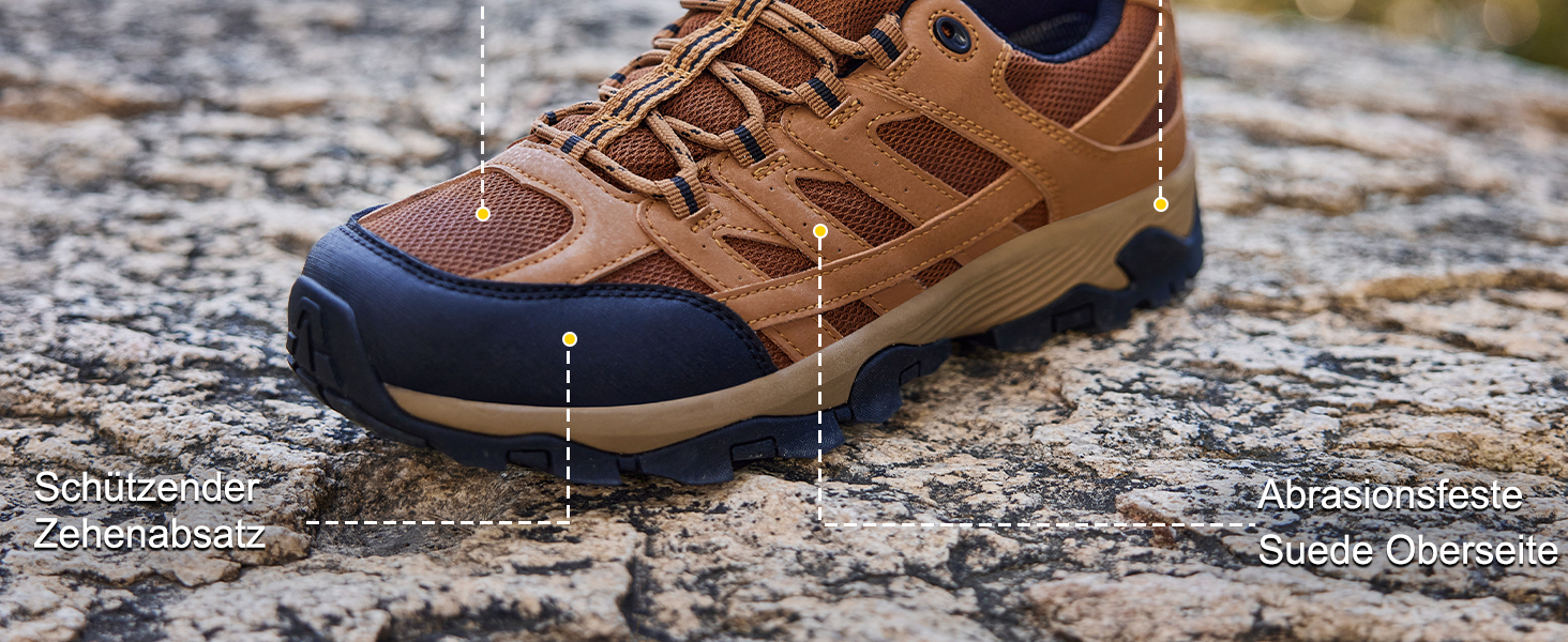 Чоловічі трекінгові черевики SHULOOK, водонепроникні, легкі, з антиковзаючою підошвою, чорно-червоні, 44 EU