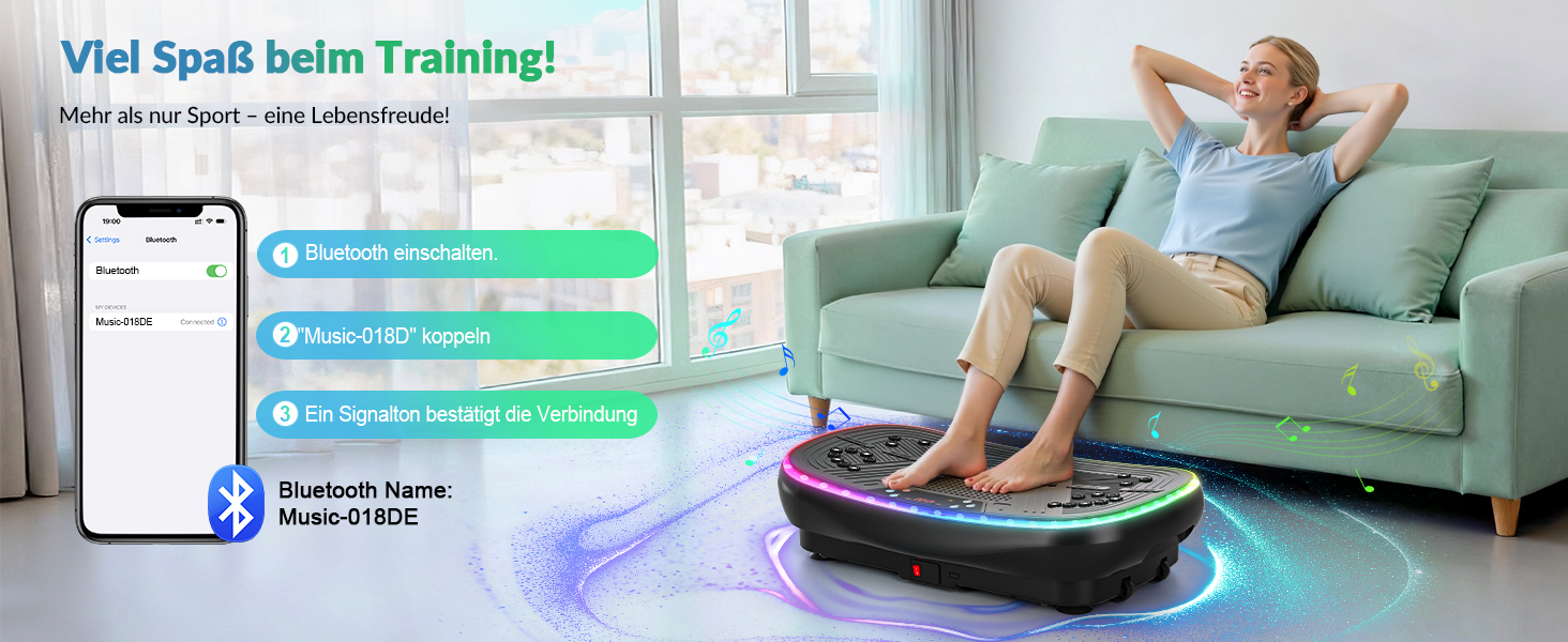 Vibrationsplatte EvoSpark 4D PRO 7-in-1: Тест-переможець 2025, 900W, LED-підсвічування, 550 lbs, для домашніх тренувань