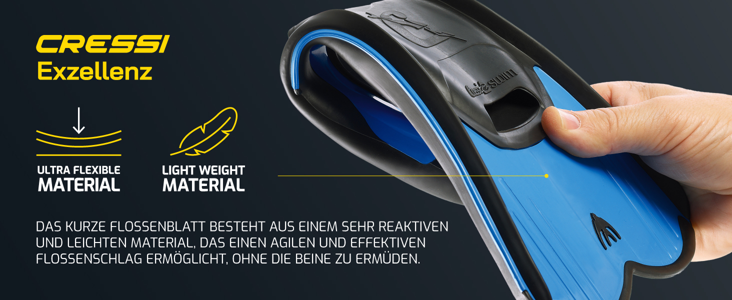 Cressi Light Fins – Короткі ласти для снорклінгу та плавання. Білі, 39/40. Ефективне тренування м'язів, міцні та зручні для подорожей.
