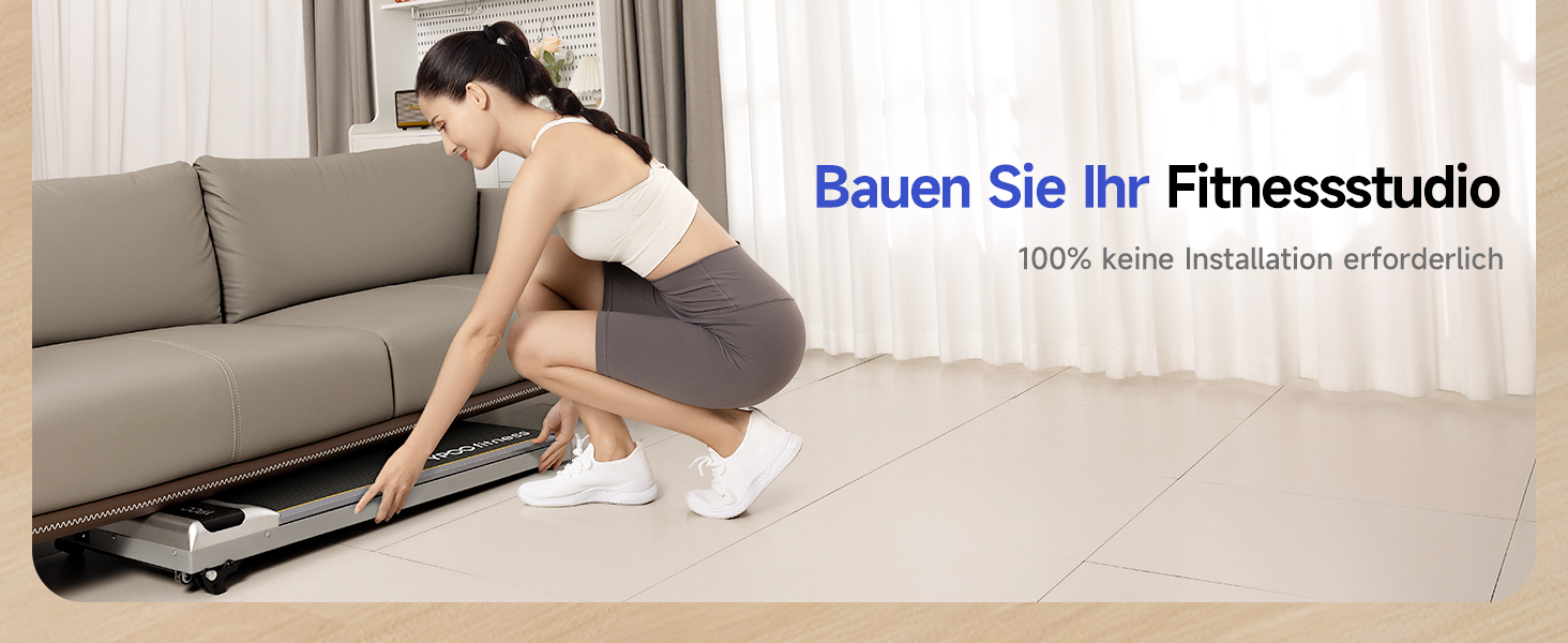 Walking Pad YPOO з регулюванням нахилу, 1-6 км/год: компактне бігове полотно для дому та офісу, до 140 кг, тихе, з LED-дисплеєм, пультом та APP, срібне