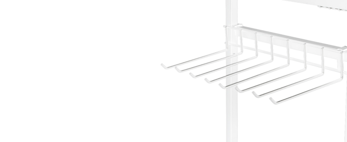 Стійка для зберігання спортивного обладнання Smusei: 3 яруси, металева, з роликами та 8 гачками. Підходить для йог-матів, гантелей, гир, кульок та іншого. Чорний колір.