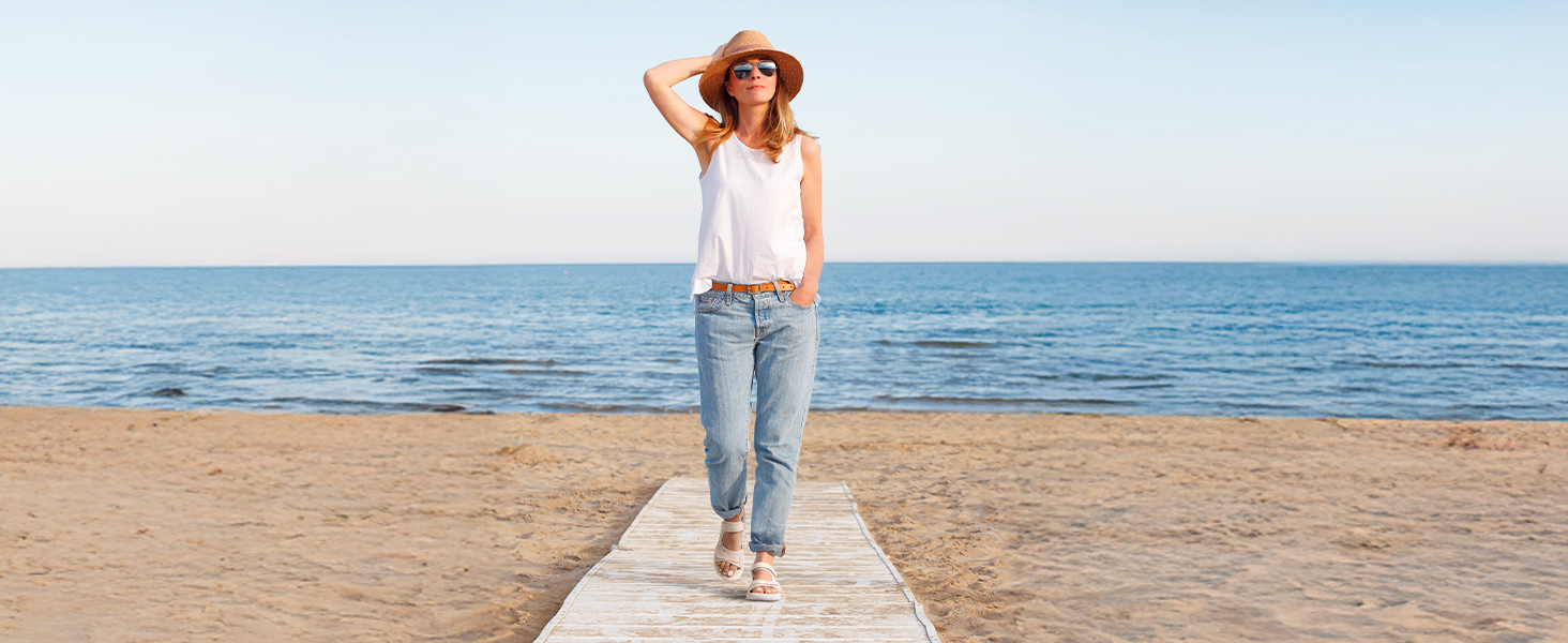 Сандалії жіночі DREAM PAIRS для трекінгу та відпочинку, EVA-устілка, підошва TPR, регульовані ремінці, 41.5 EU, Marine