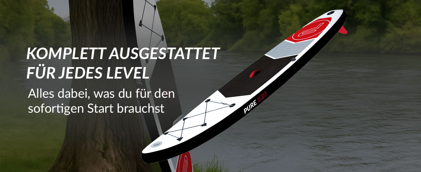 Надувний SUP Stand Up Paddle Board (150 кг) з комплектом: насос, весло, рюкзак, фініш, страховка, для водних видів спорту та паділінгу