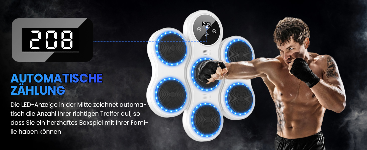 Музичний бокс-машина IERAKOR з LED, Bluetooth, рукавичками, 9 режимами швидкості, лічильником, для дітей та дорослих