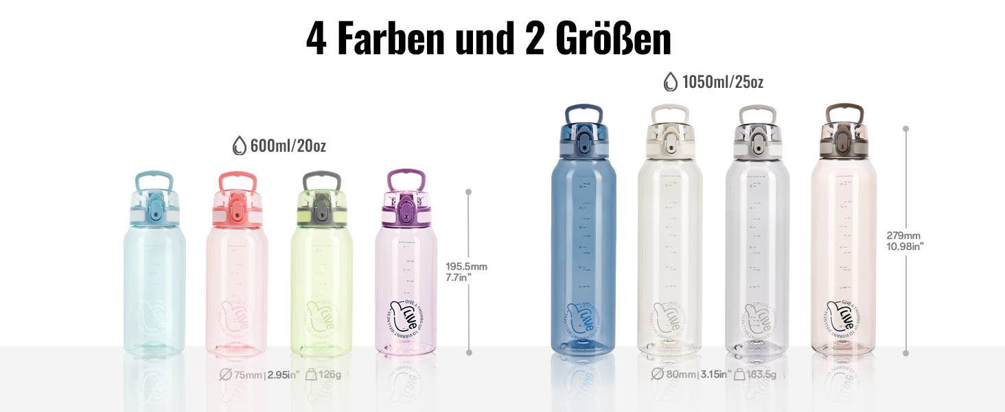 Дитяча пляшка для води UZSPACE 600 мл, спортивна, непроливальна, для школи, прогулянок, білого кольору