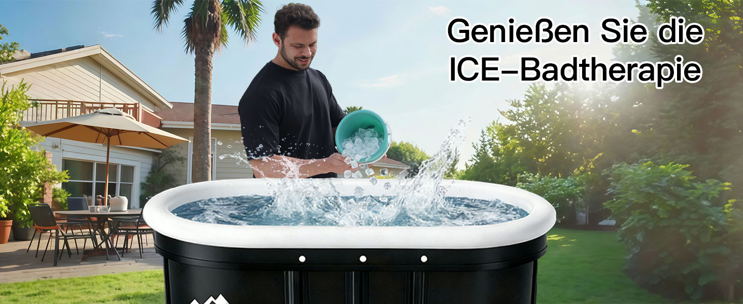 Екзотермічна ванна B&Y Ovales Eisbad: ізольована ванна для холодової терапії (120x65x65 см)