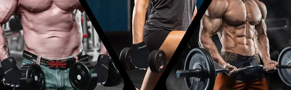 Фитнес-рукавички Sawans для жінок та чоловіків з підтримкою зап'ястя, посилені, з антиковзаючою поверхнею, для тренувань, фітнесу, їзди на велосипеді, підтягувань та інших видів спорту. Довга петля на зап'ясті L