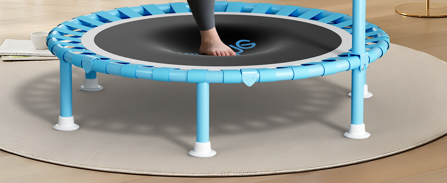 Міні-трамплін FitinOne 102 см для дому та фітнесу, 200 кг, з пружинами та регульованим руків'ям