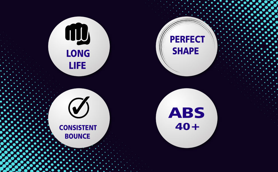 PPONG Набір тенісних кульок для настільного тенісу – 24 шт. – 3 зірки, 40+ Pro ABS, білі – високопродуктивні кульки для гри в приміщенні та на вулиці