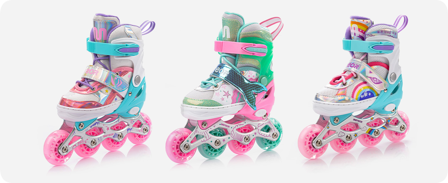 Дитячі ролики M Lunar з LED підсвіткою - регульовані, зручні, для перших спроб катання