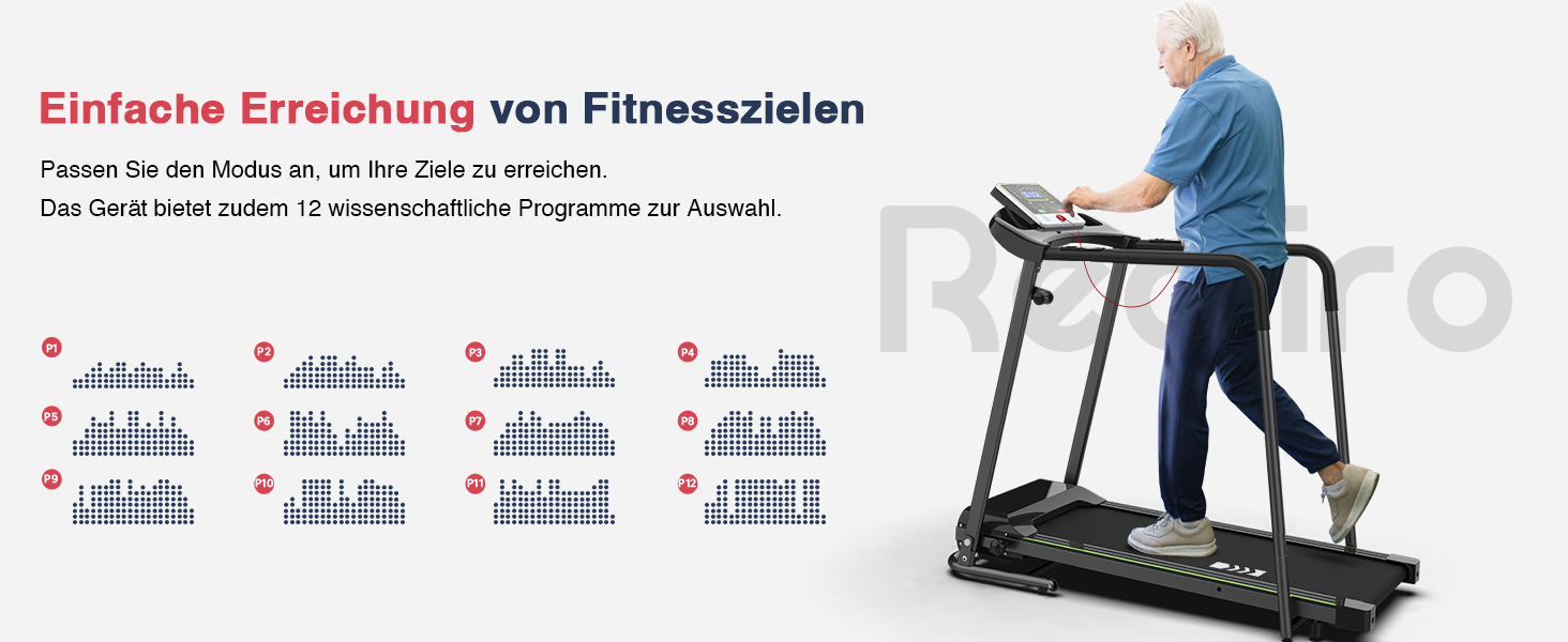 Redliro: тренажер для рівноваги з подовженим поручнем, складний, з підставкою для телефону та чашки, LCD-дисплей, вантажопідйомність 136 кг