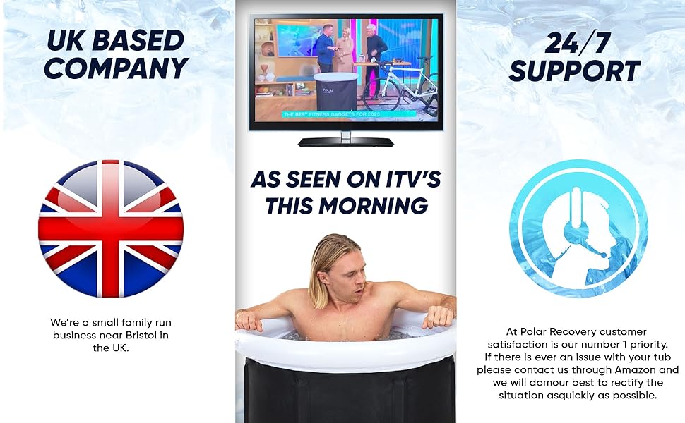Екзотермальна ванна Polar Recovery Wanne 370L - портативна ванна для крижаної терапії та відновлення, чорна