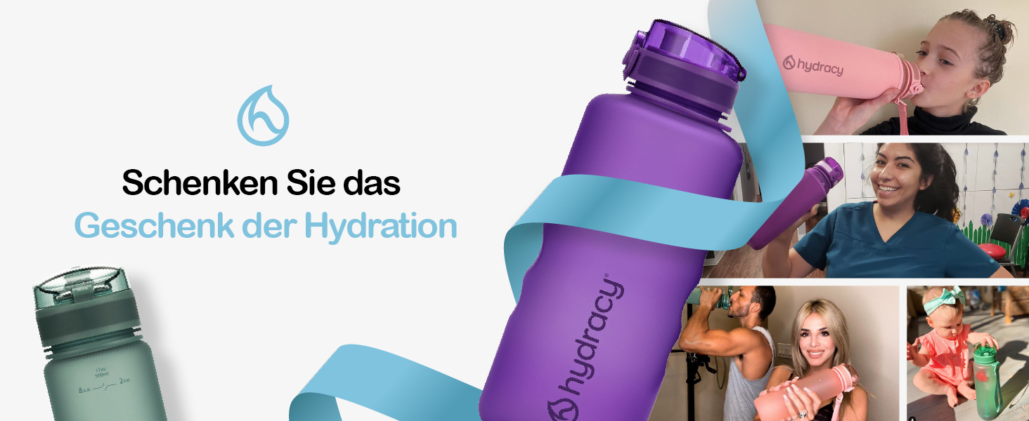 Пляшка Hydracy 1 л з фруктовою вставкою, без BPA, герметична