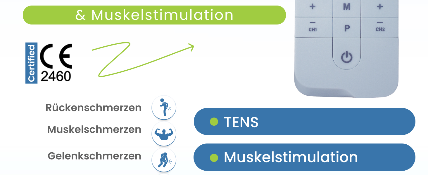 Premier Plus TENS & EMS комбінований пристрій: 8 ручних та 24 фіксовані програми для тренування м'язів, нервової та больової терапії
