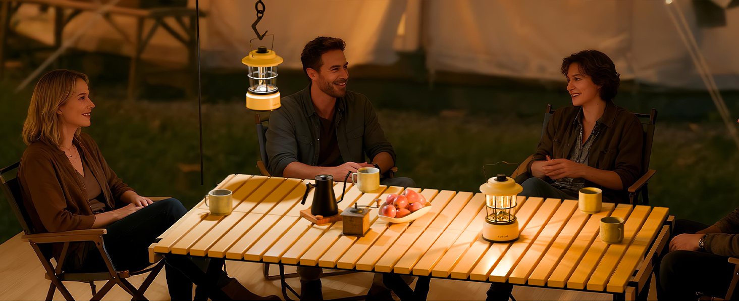 LED кемпінговий ліхтар Linkind: регульована яскравість, 2 кольори, акумулятор, 200 годин роботи, IPX4, для кемпінгу, намету, туризму (2 шт.)