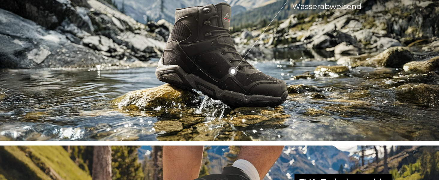 Чоловічі трекінгові черевики NORTIV 8, водонепроникні, чорні (41.5 EU)